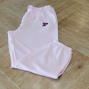 PINK Victoria's Secret Collegiate Jogger Sweatpants Logo XL NWT